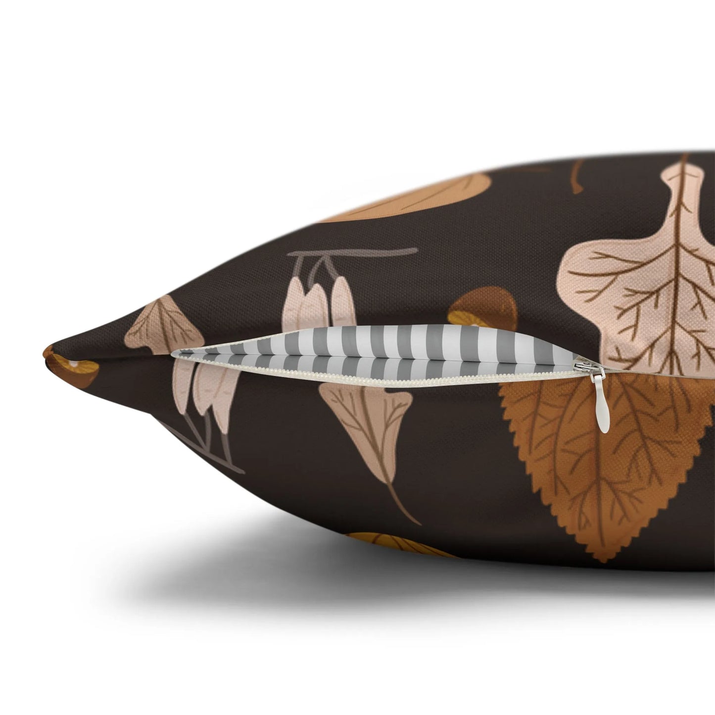 zipper side of Pumpkin, Leaves Fall PILLOW from Blue Water Songs