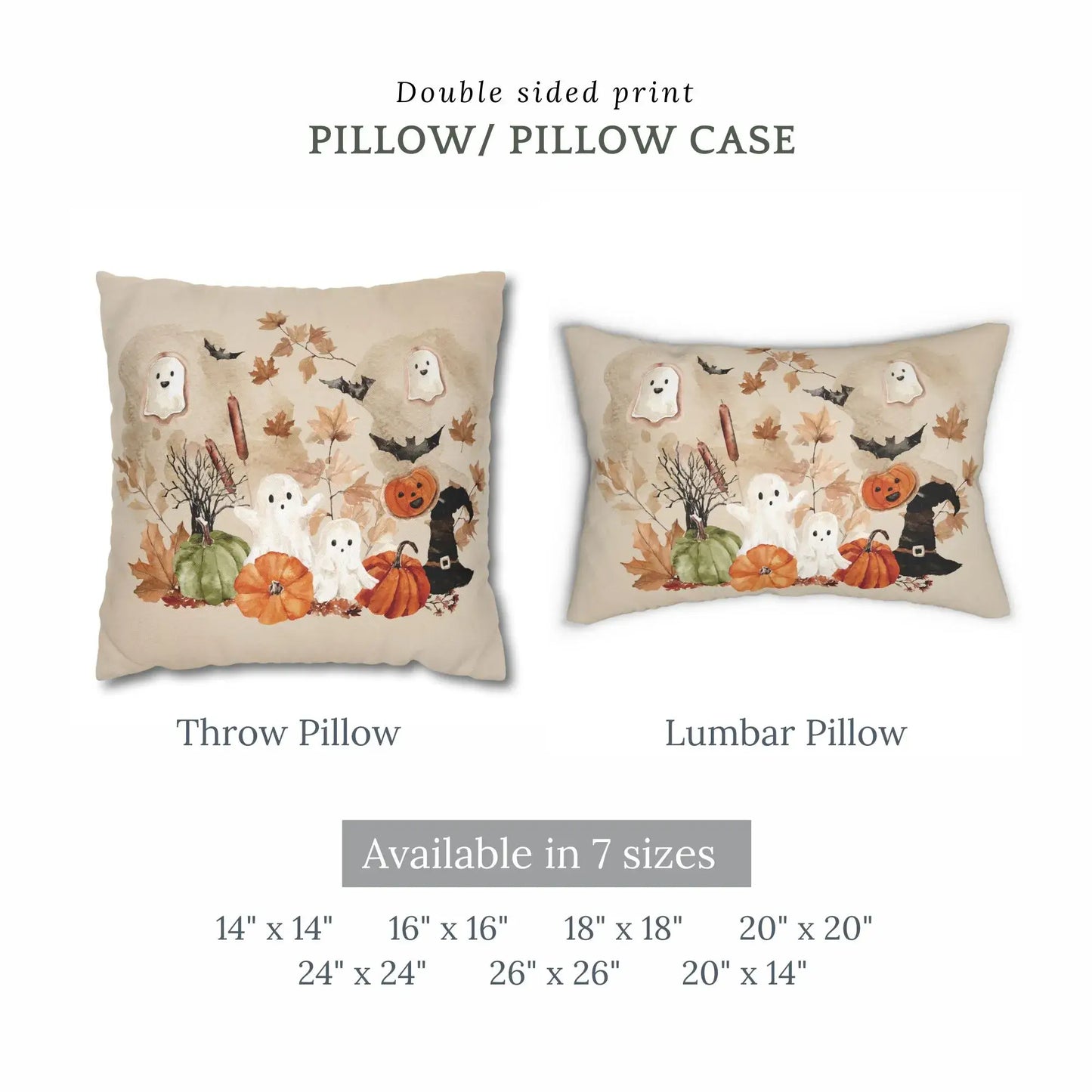 Halloween Throw Pillow Covers sizes of Blue Water Songs