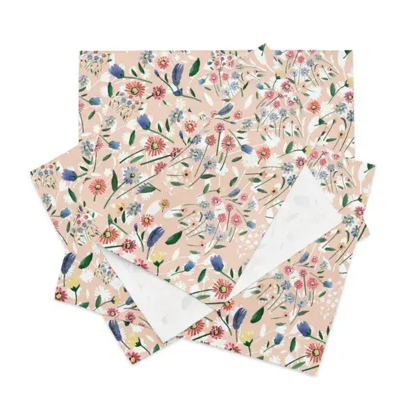 Pink Watercolor Wildflowers Spring PLACEMAT Set from Blue Water Songs