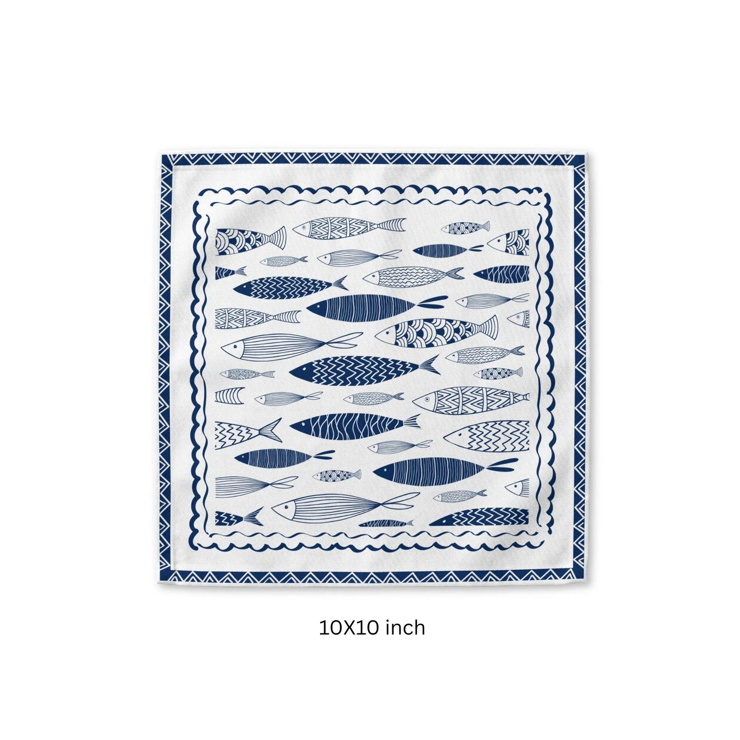 Blue Fish Coastal Cloth Napkin
