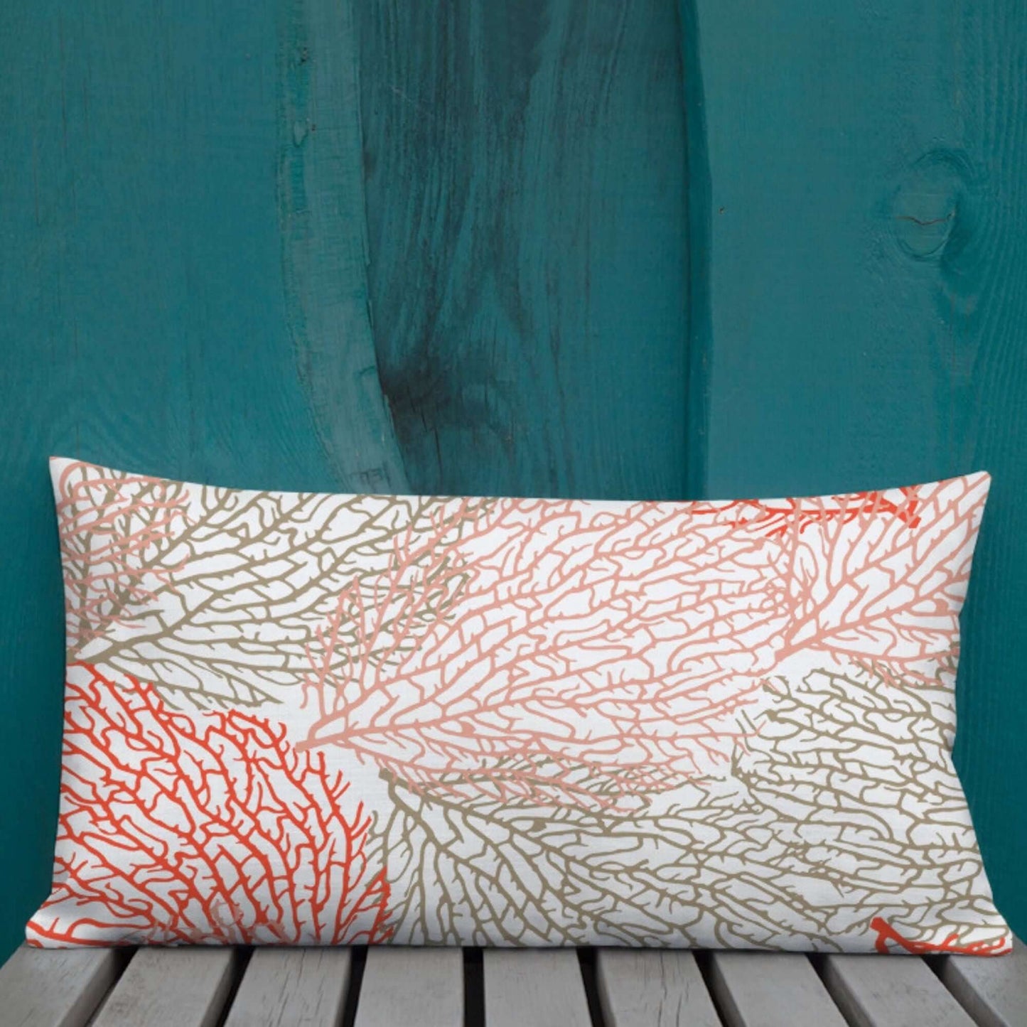 Coral PILLOW & COVER - SUMMER23PLW11 featuring delicate coral design on a summer-inspired background.