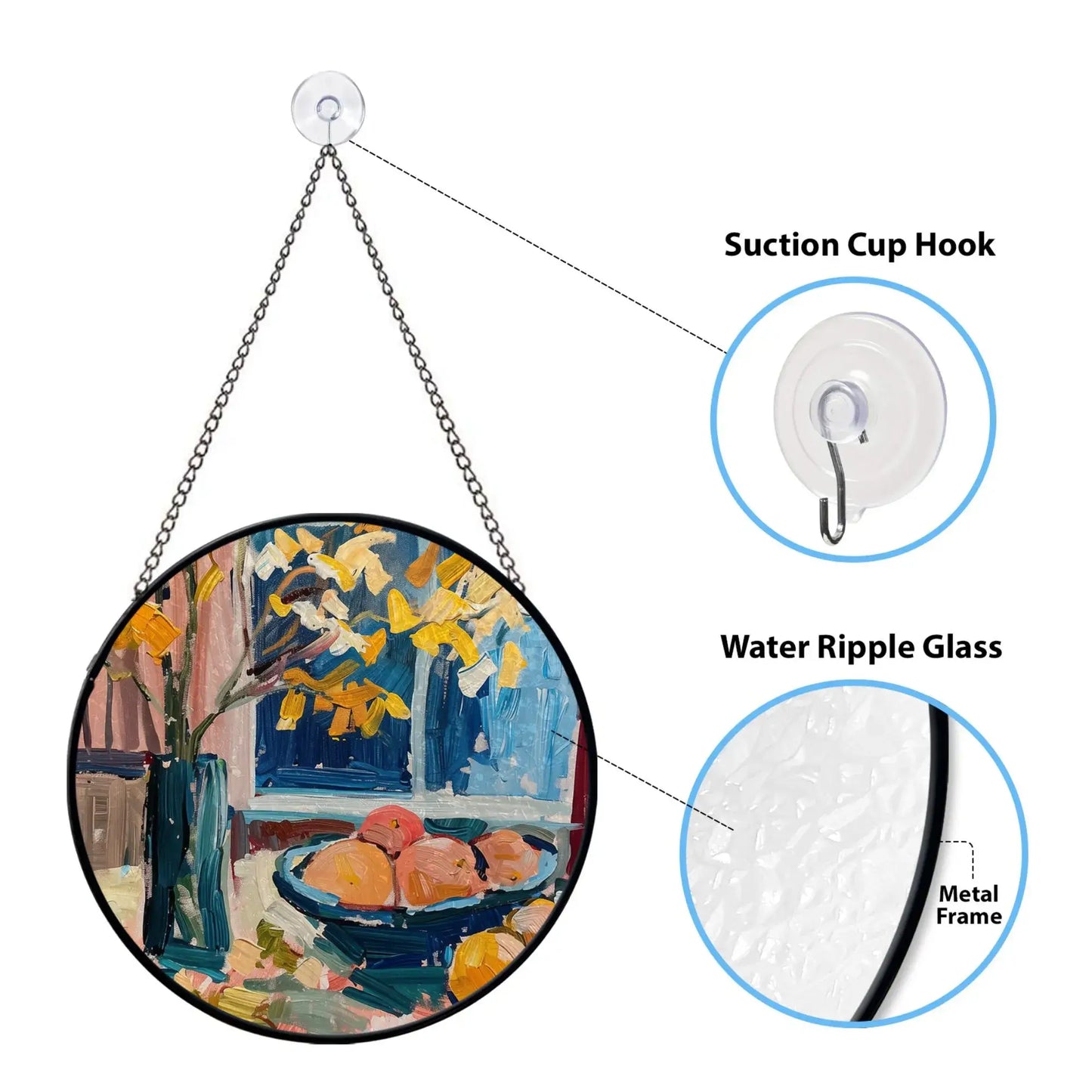 Fall Still Life Printed Glass Art | Window Hanging