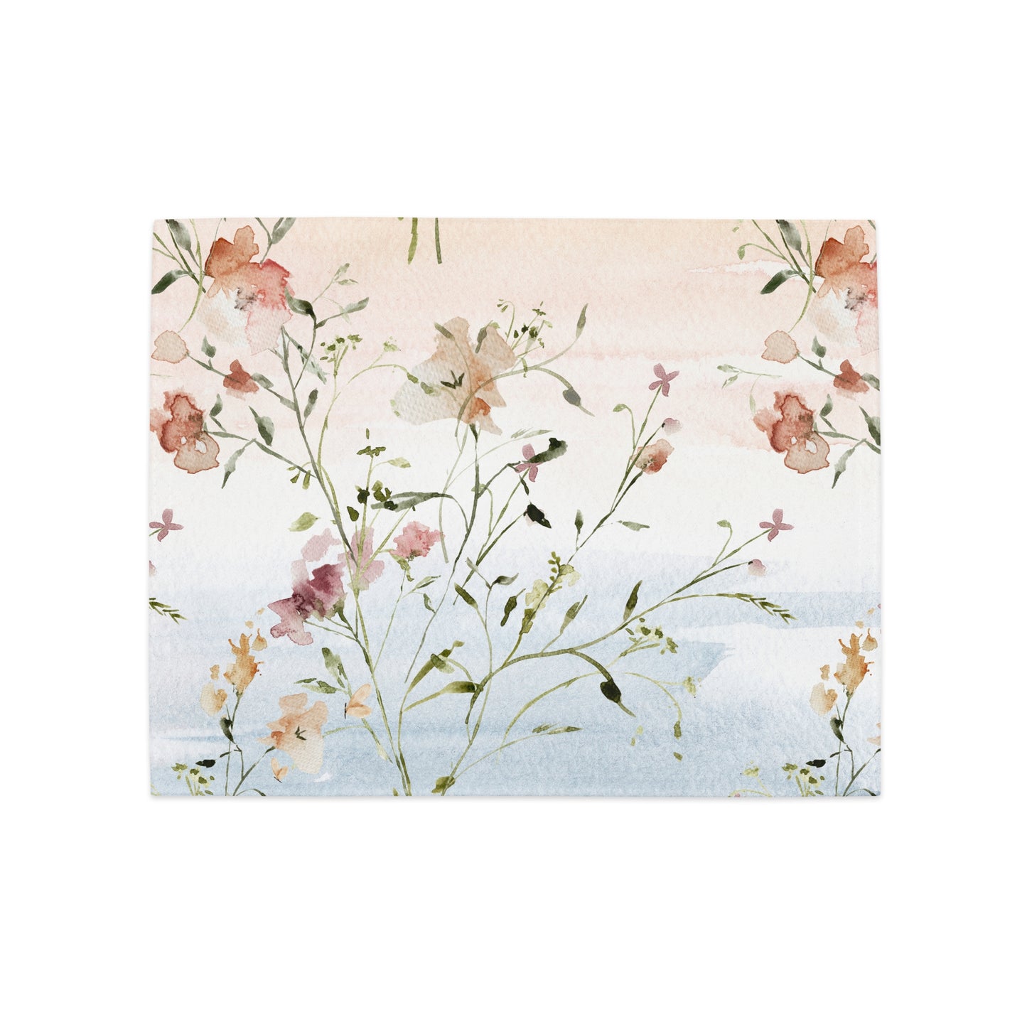 Pink and Blue Watercolor Wildflowers Spring summer PLACEMATS