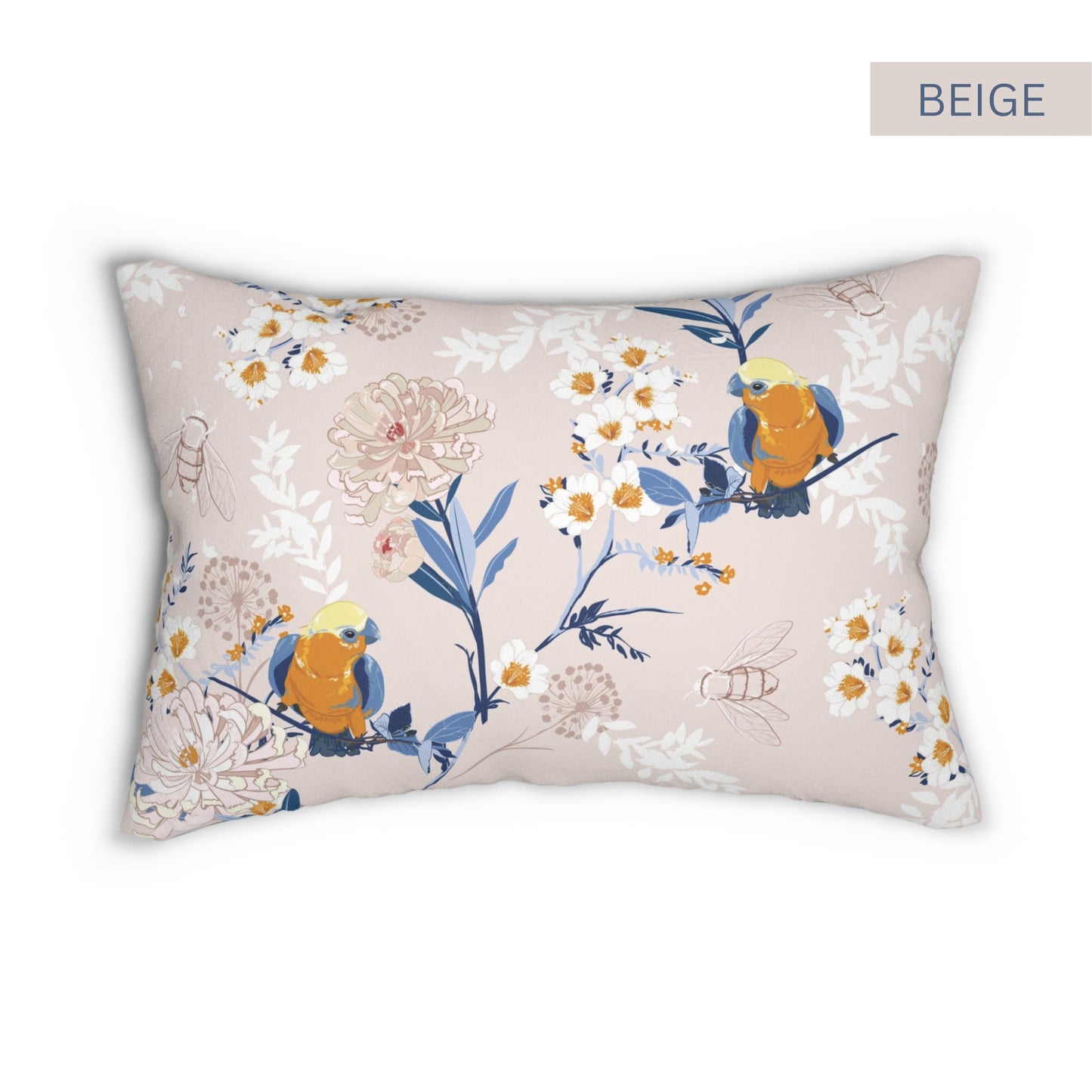 a pillow with a floral pattern on it