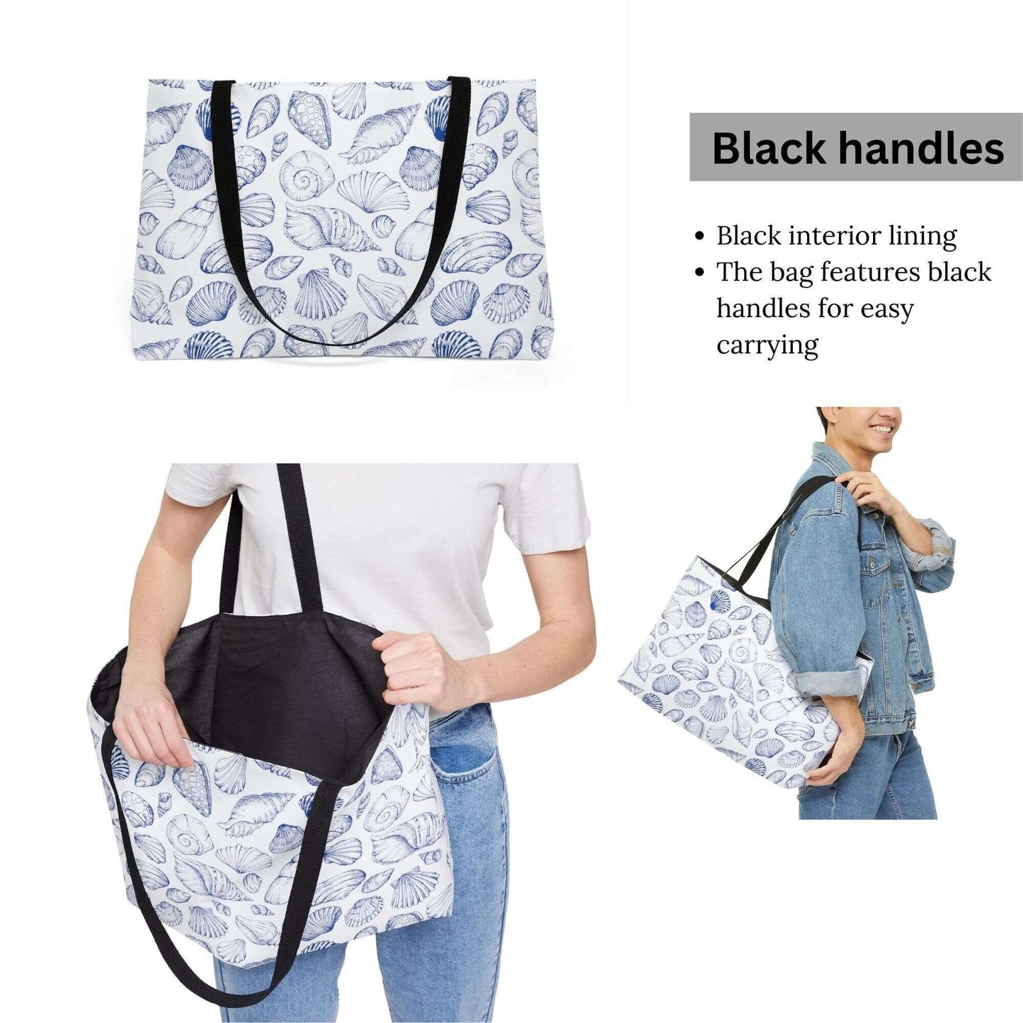 Sac de Plage Coquillage Bleu - SAC WEEKENDER