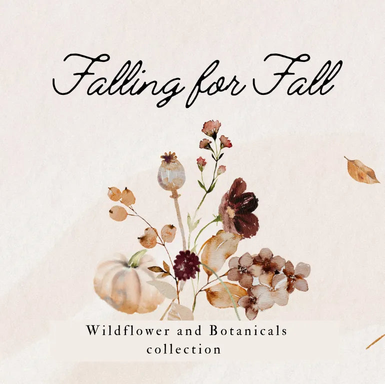 Falling For Fall - Watercolor Autumn Wildflower and Botanicals