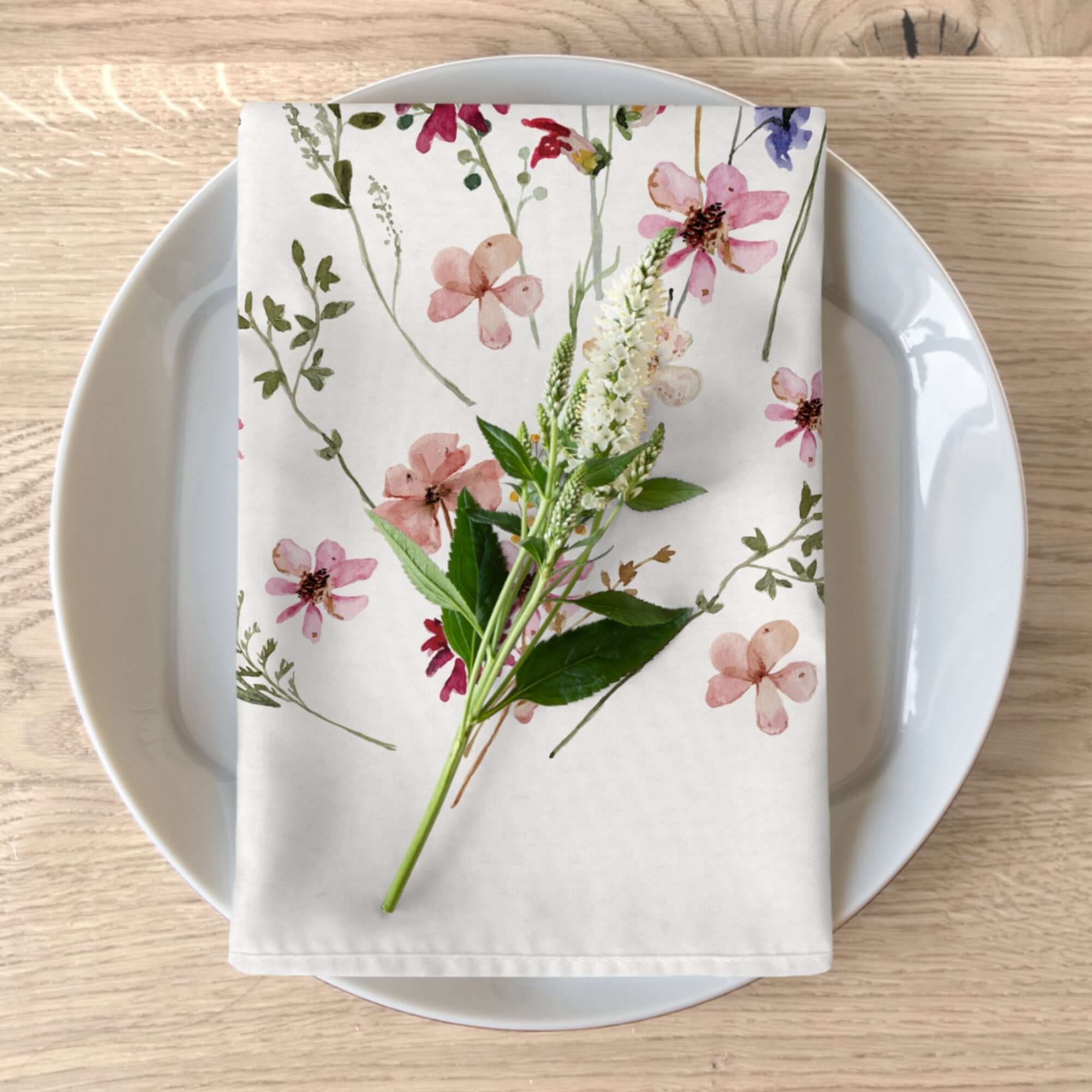 Cloth Napkins – Botanical designs Everyday & Events – Blue Water Songs