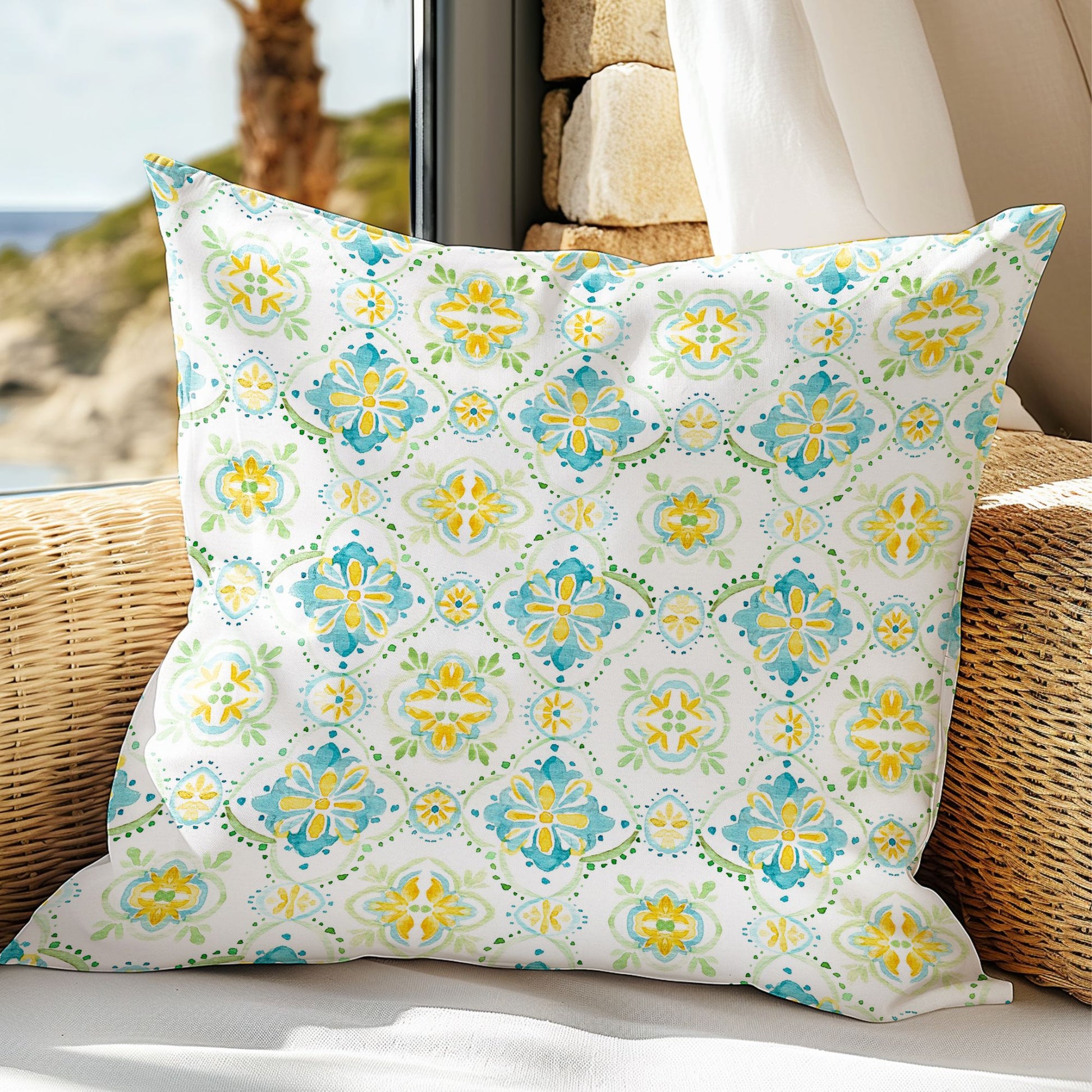 Watercolor lemon PILLOW & COVER - SUMMER23PL10