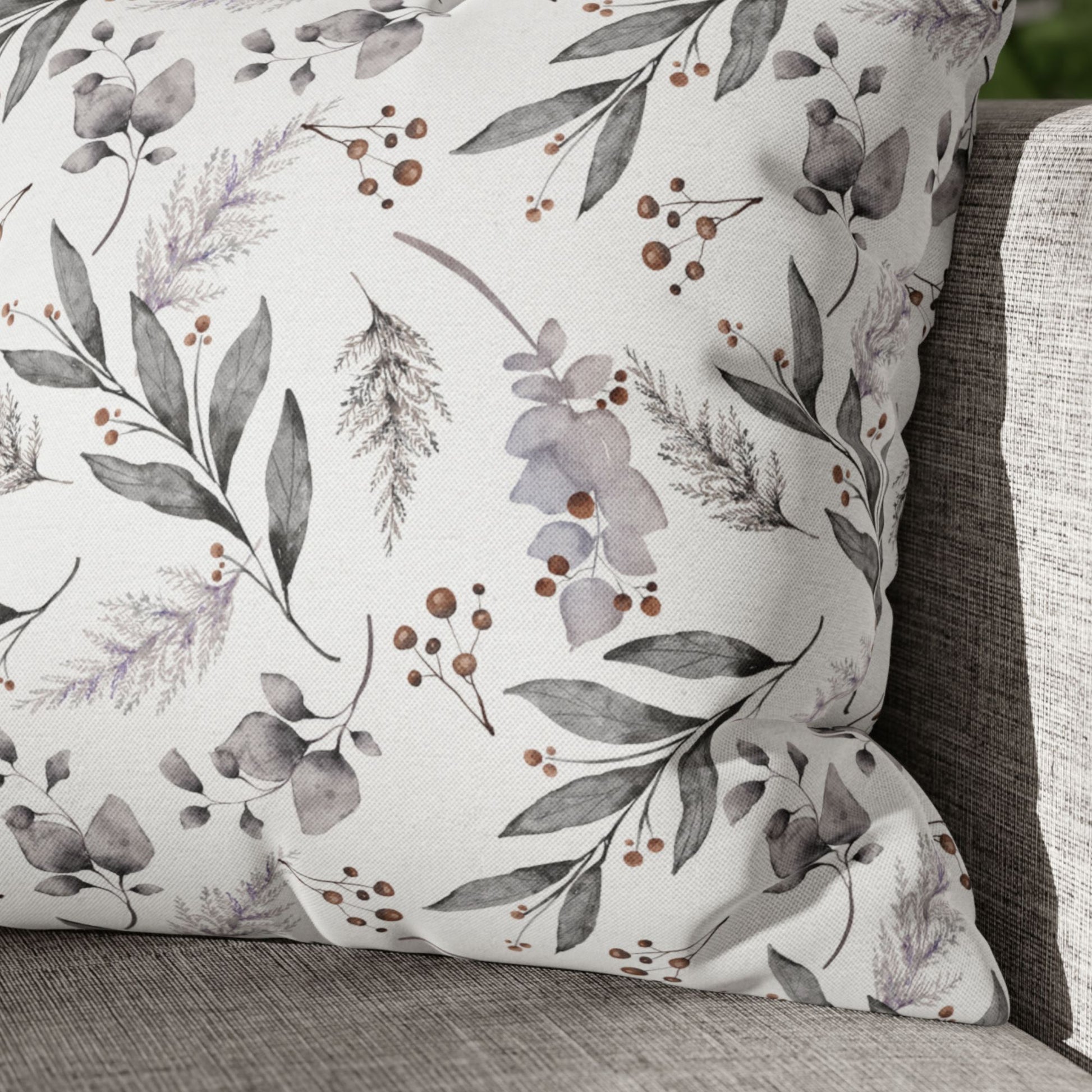 Watercolor Winter Botanical Pillow & Cover | WINTER23PL16