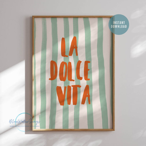 Green La Dolce Vita instant download file from Blue Water Songs