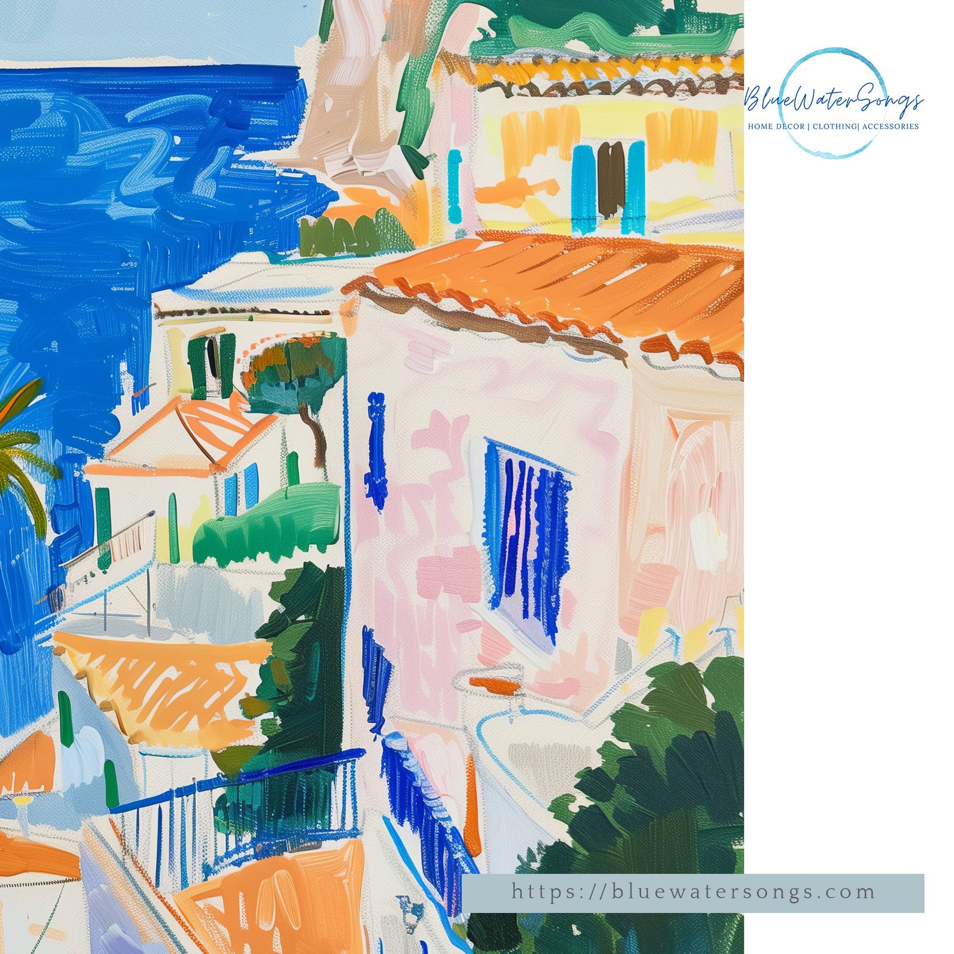 Eclectic style - Amalfi Coastal Art Print- DIGITAL DOWNLOAD - SUMMER24POT029