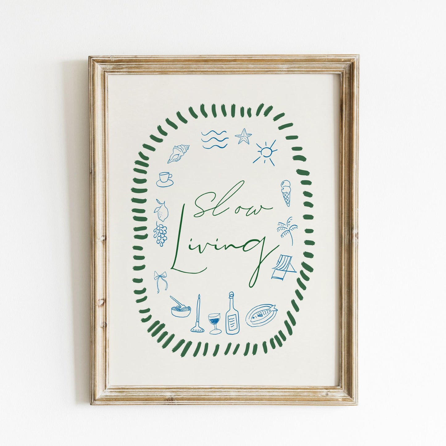 Green Slow living Art Print- DIGITAL DOWNLOAD from Blue Water Songs