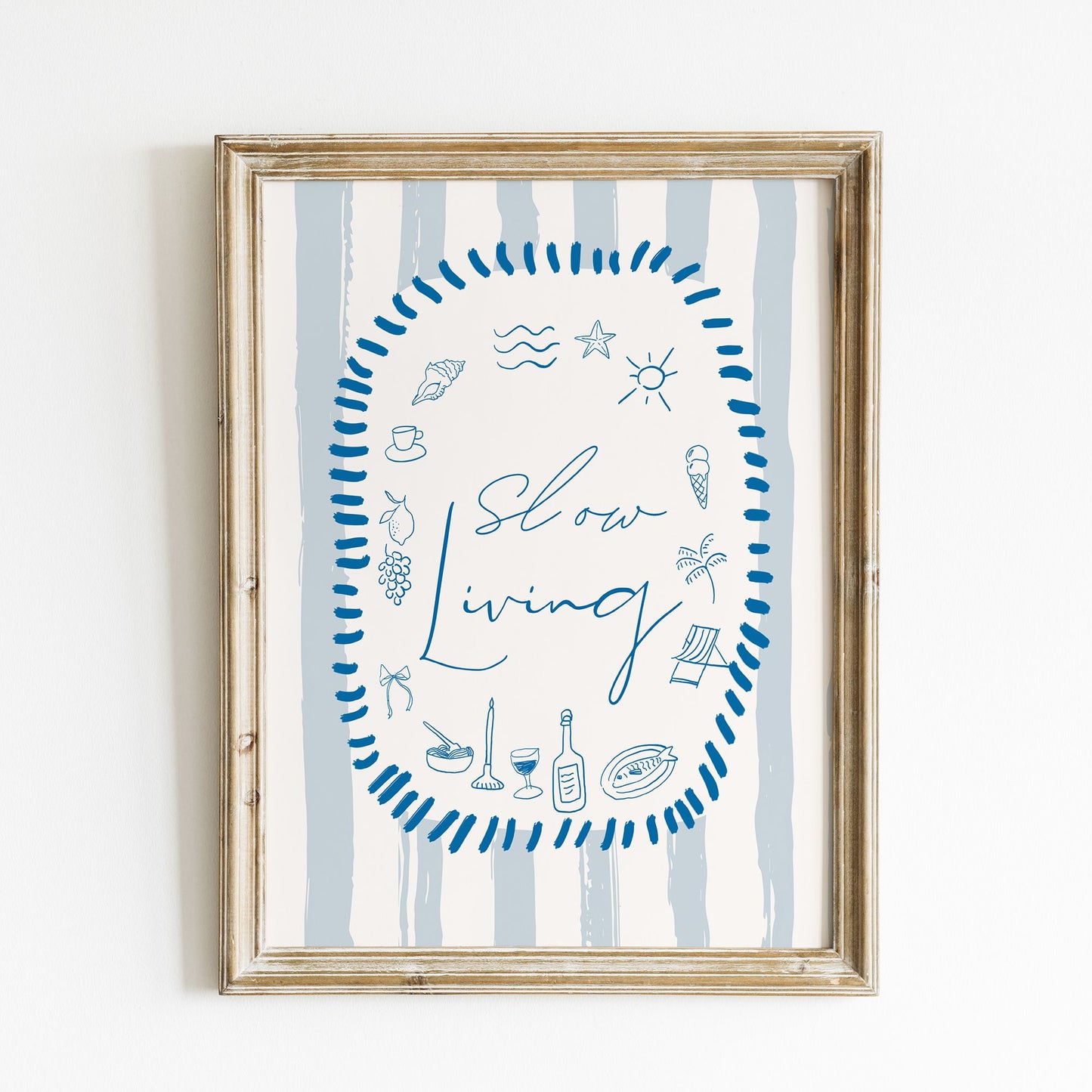 Blue Slow living Art Print- DIGITAL DOWNLOAD from Blue Water Songs