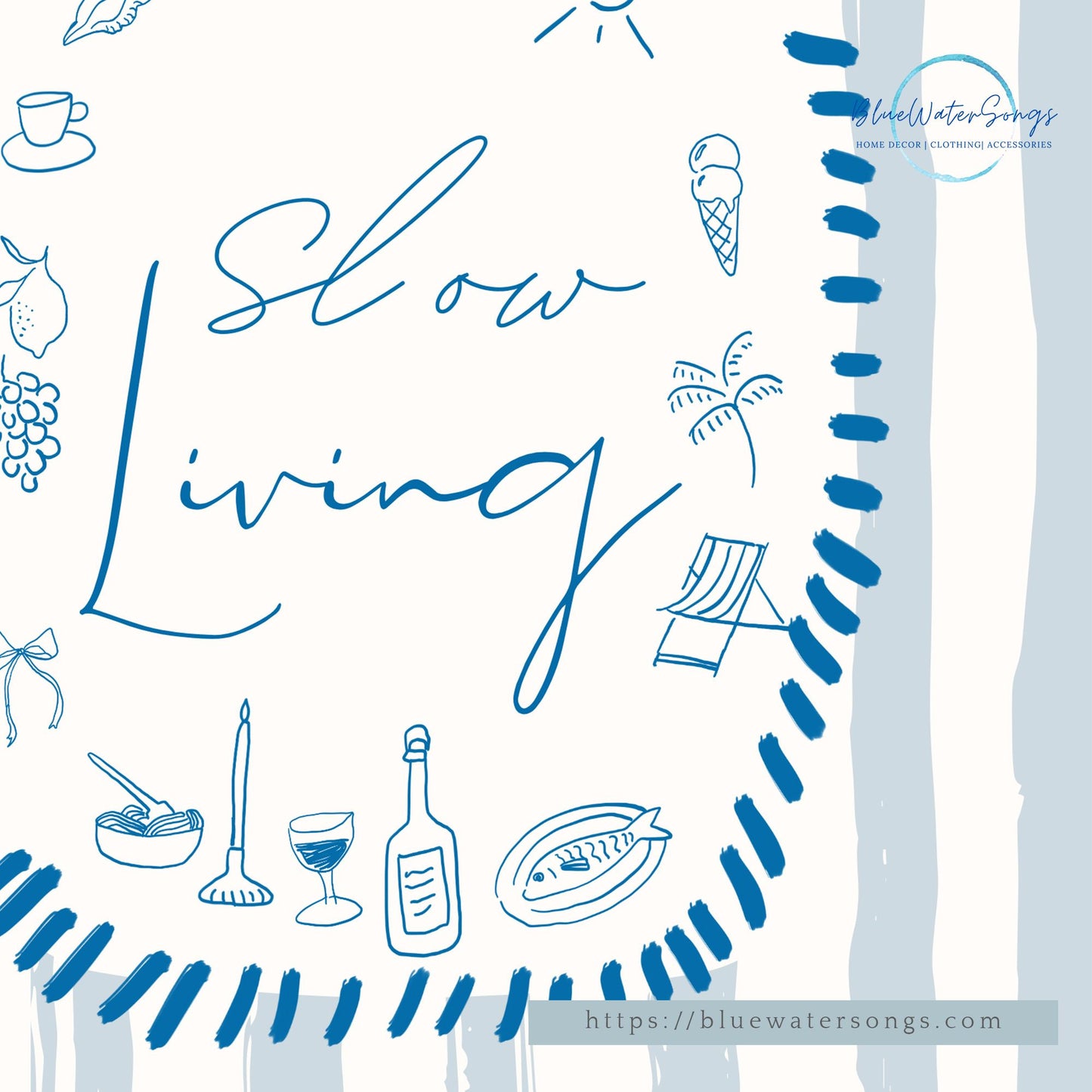 closer up at Blue Slow living Art Print- DIGITAL DOWNLOAD from Blue Water Songs