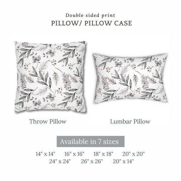 Watercolor Winter Botanical Pillow & Cover | WINTER23PL16