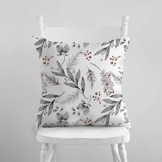 Watercolor Winter Botanical Pillow & Cover | WINTER23PL16