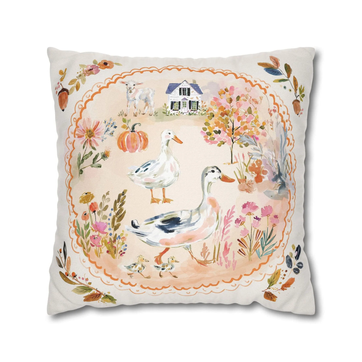 OREILLER ET HOUSSE Oiseaux et Champignons - WOODLAND