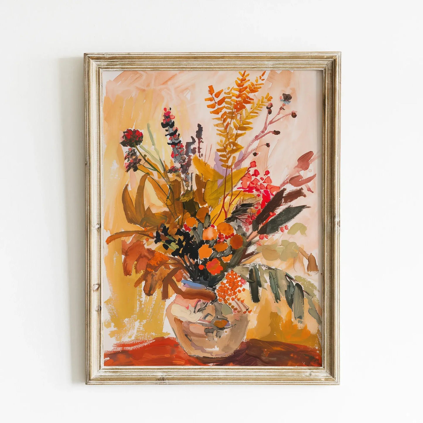 Autumn Wall Art – Autumn Vase Botanical Print