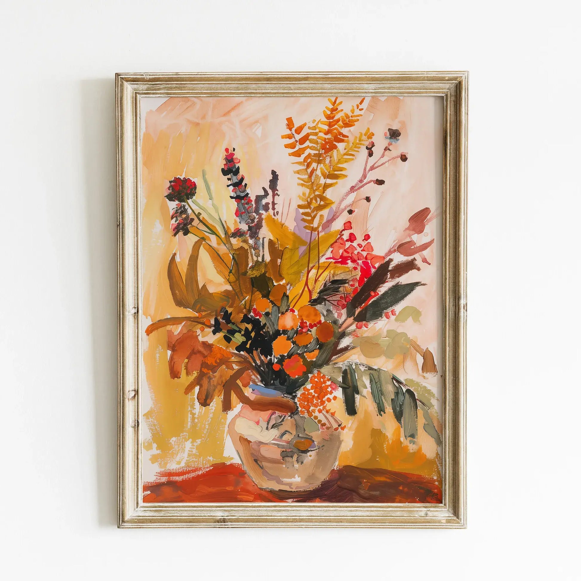 Autumn Wall Art – Autumn Vase Botanical Print