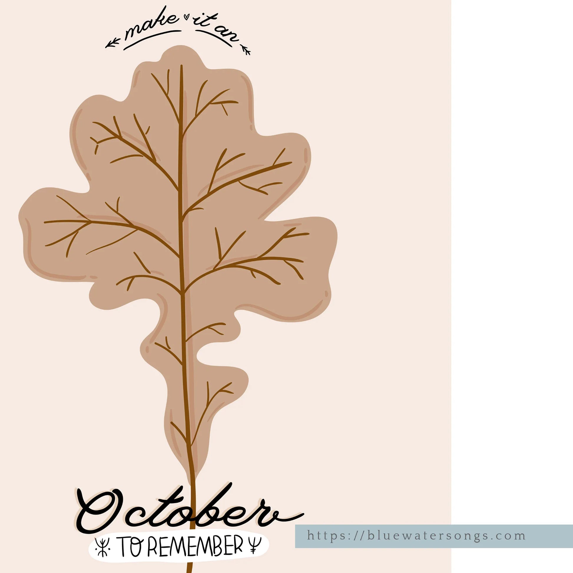 closer up of Autumn leaves digital download from Blue Water Songs