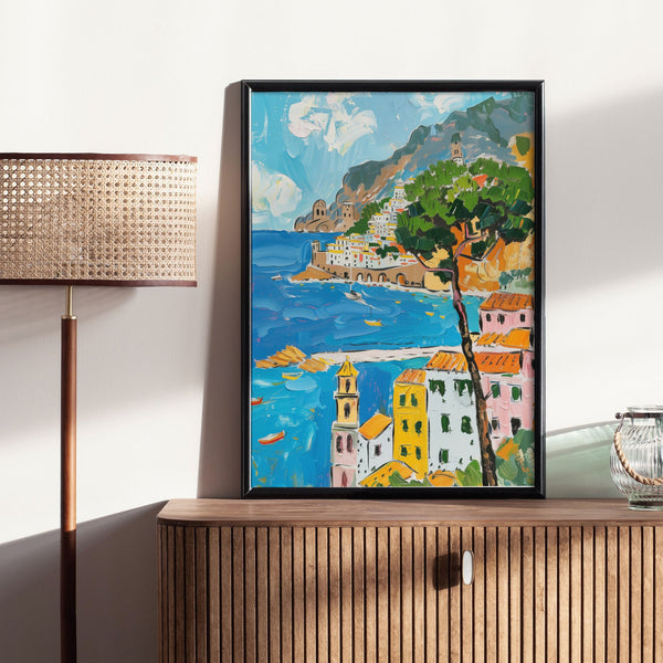 Eclectic Summer Italy Coastal Art Print - DIGITAL DOWNLOAD | SUMMER24POT016