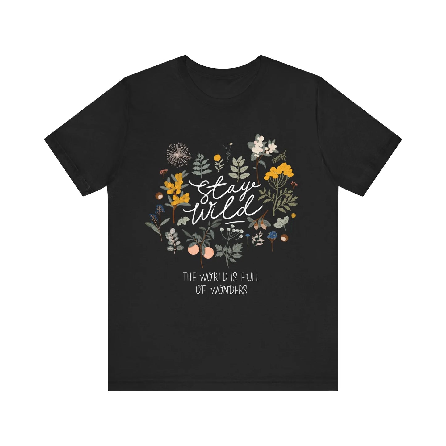 'Stay wild' T-SHIRT from Blue Water Songs - Black color