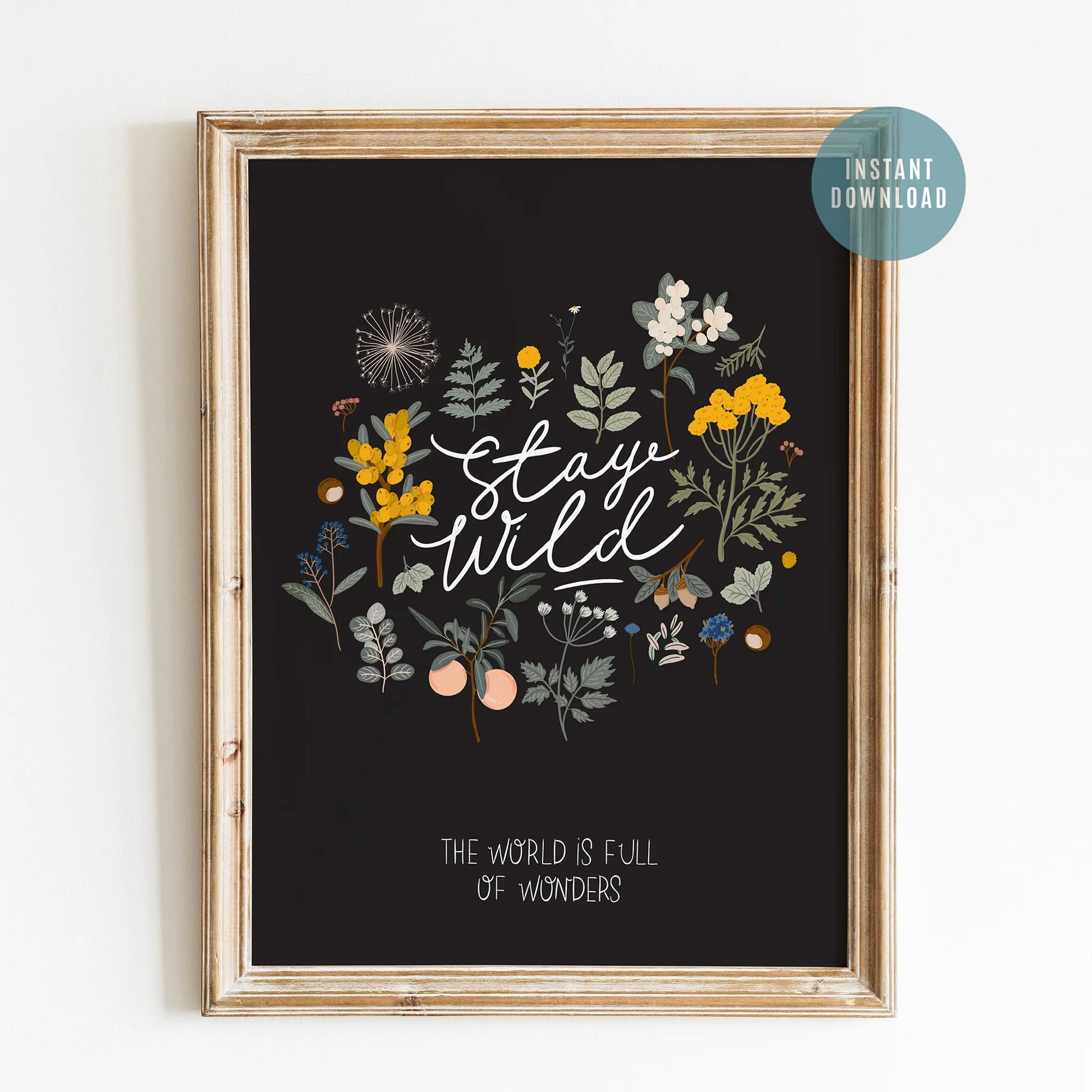 "stay wild, the world is full of wonders" - art print from Blue Water Songs