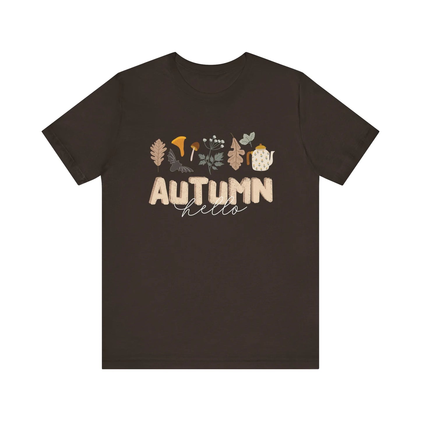 Blue Water Songs 'Hello Autumn' T-SHIRT - brown color