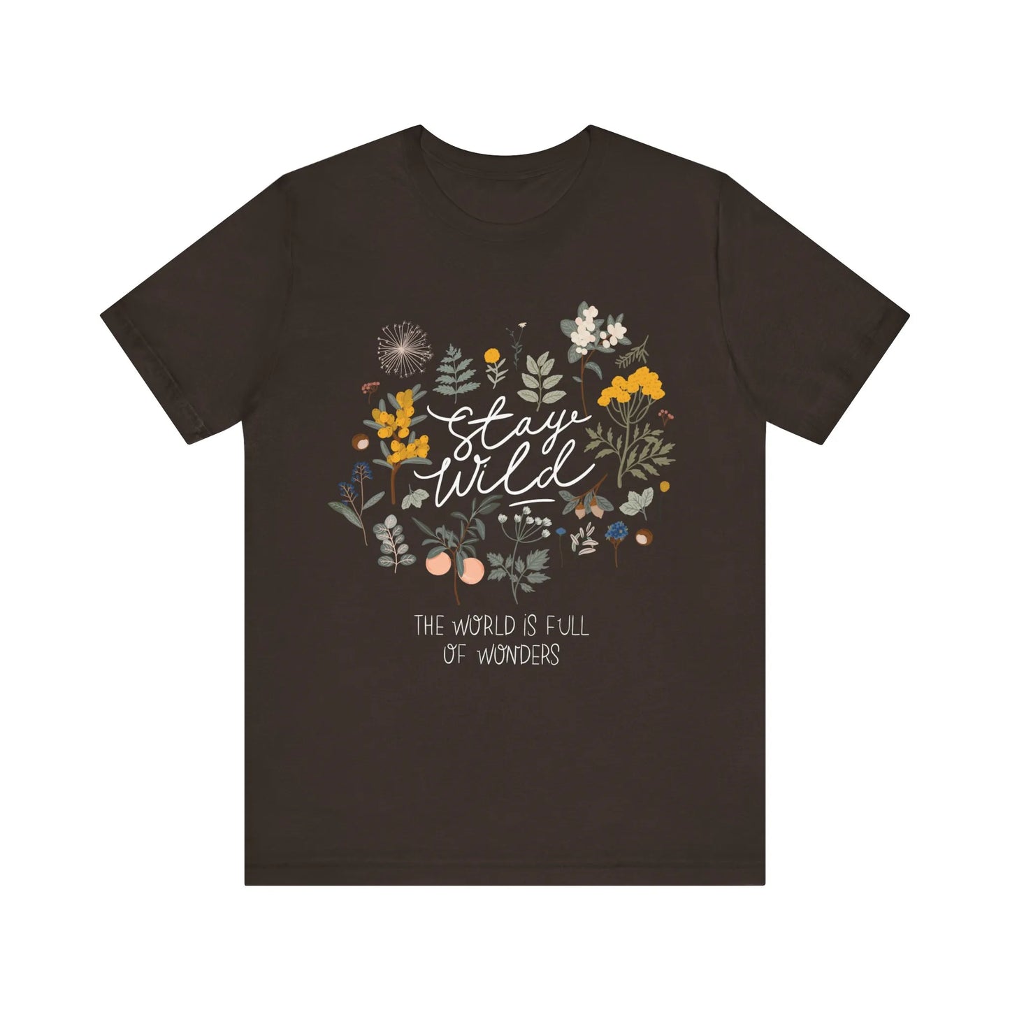 'Stay wild' T-SHIRT from Blue Water Songs - Brown color