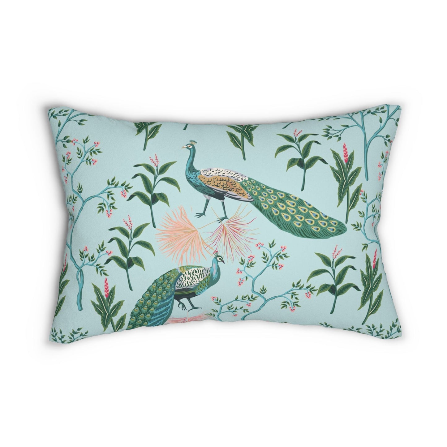Chinoiserie Blue Peacocks Chinoiserie lumbar PILLOW from Blue Water Songs