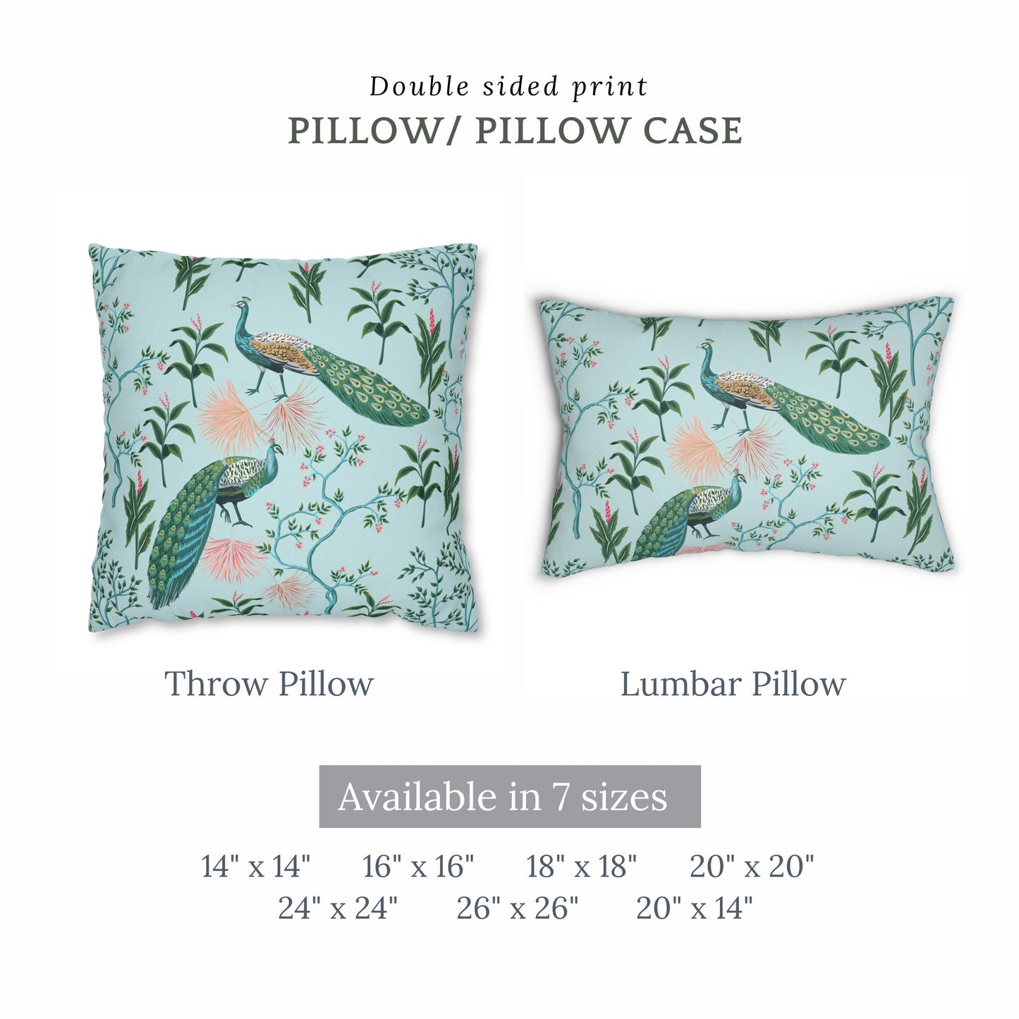 square pillow and lumbar pillow from Blue Water Songs