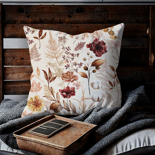 Wildflower autumn decorative PILLOW from Blue Water Songs