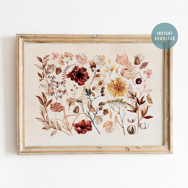 Fall wildflowers Art Print digital download from Blue Water Songs