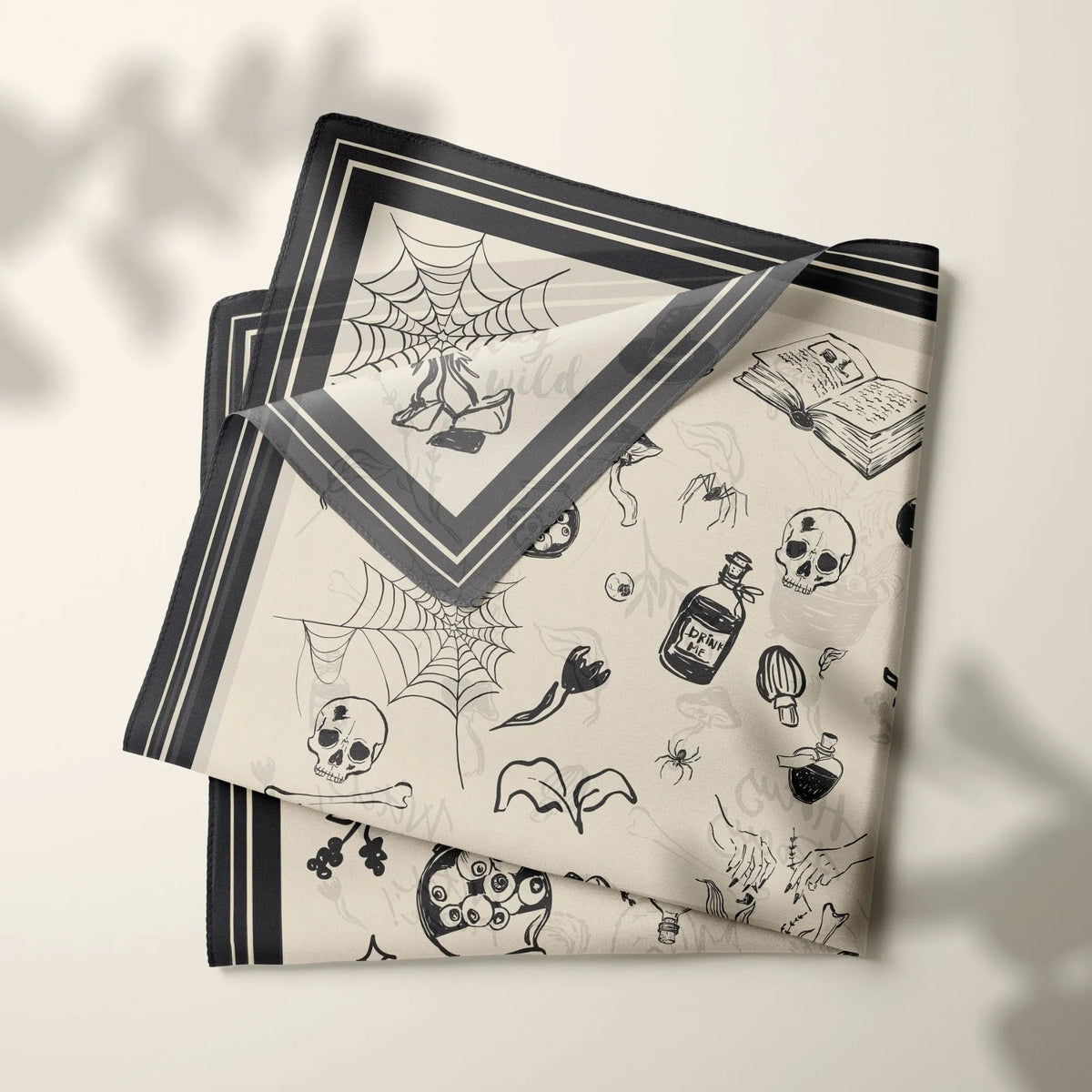 FOULARD En Soie Fleurs Sauvages Botaniques Colorées