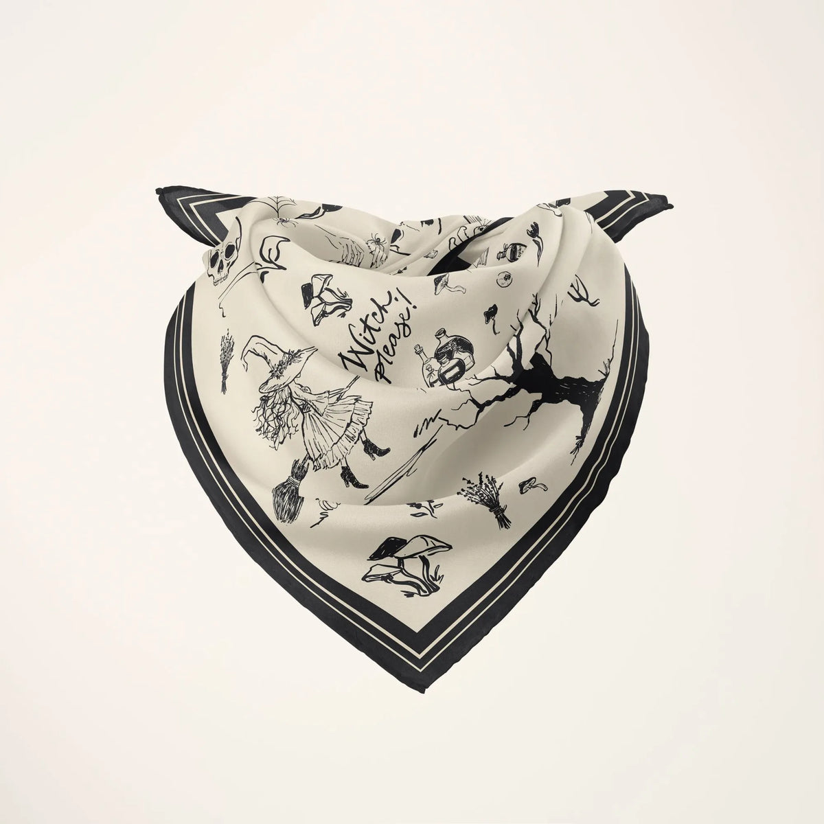 FOULARD En Soie Fleurs Sauvages Botaniques Colorées