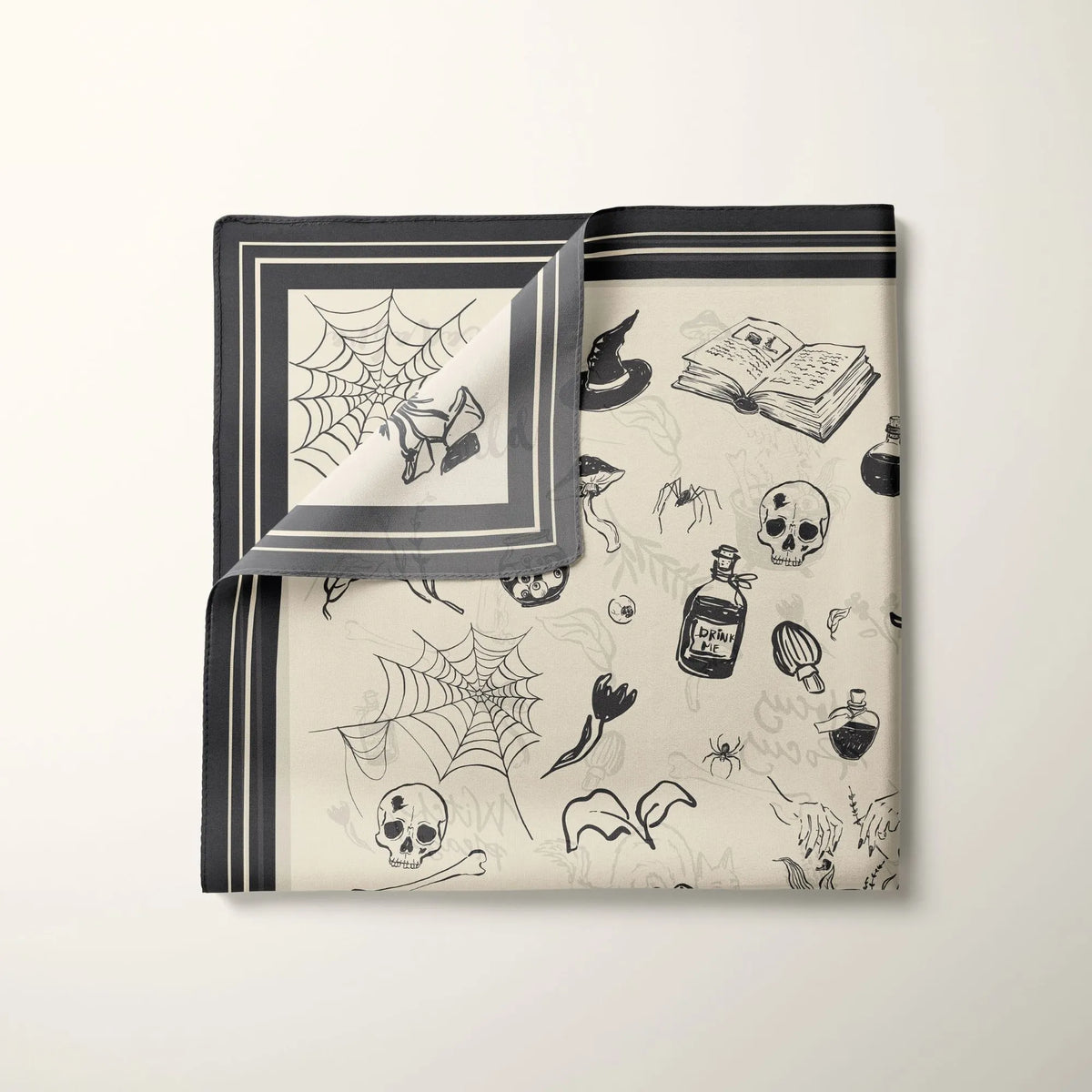 FOULARD En Soie Fleurs Sauvages Botaniques Colorées