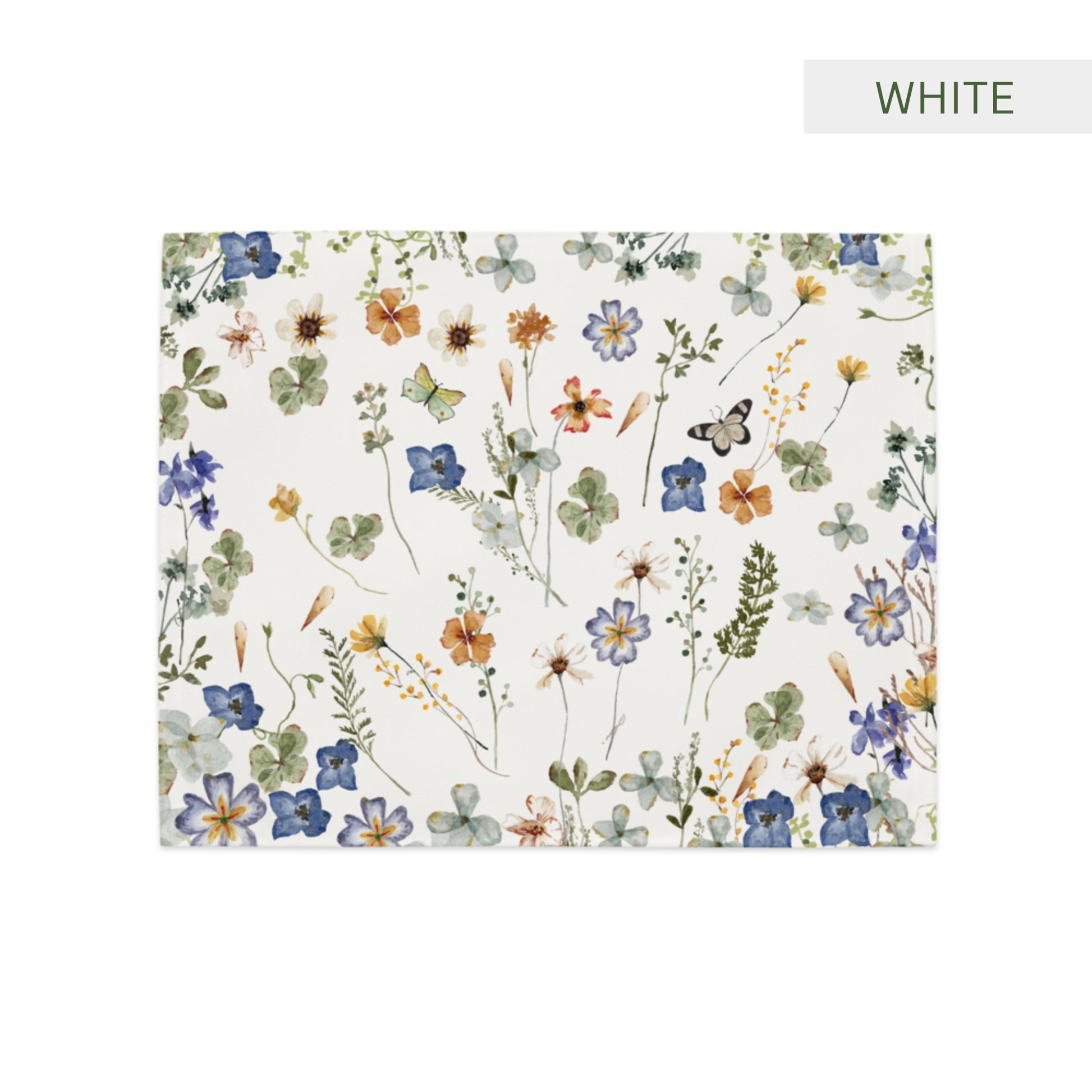 Wildflowers Floral PLACEMAT - White Tone from BLUE WATER SONGS