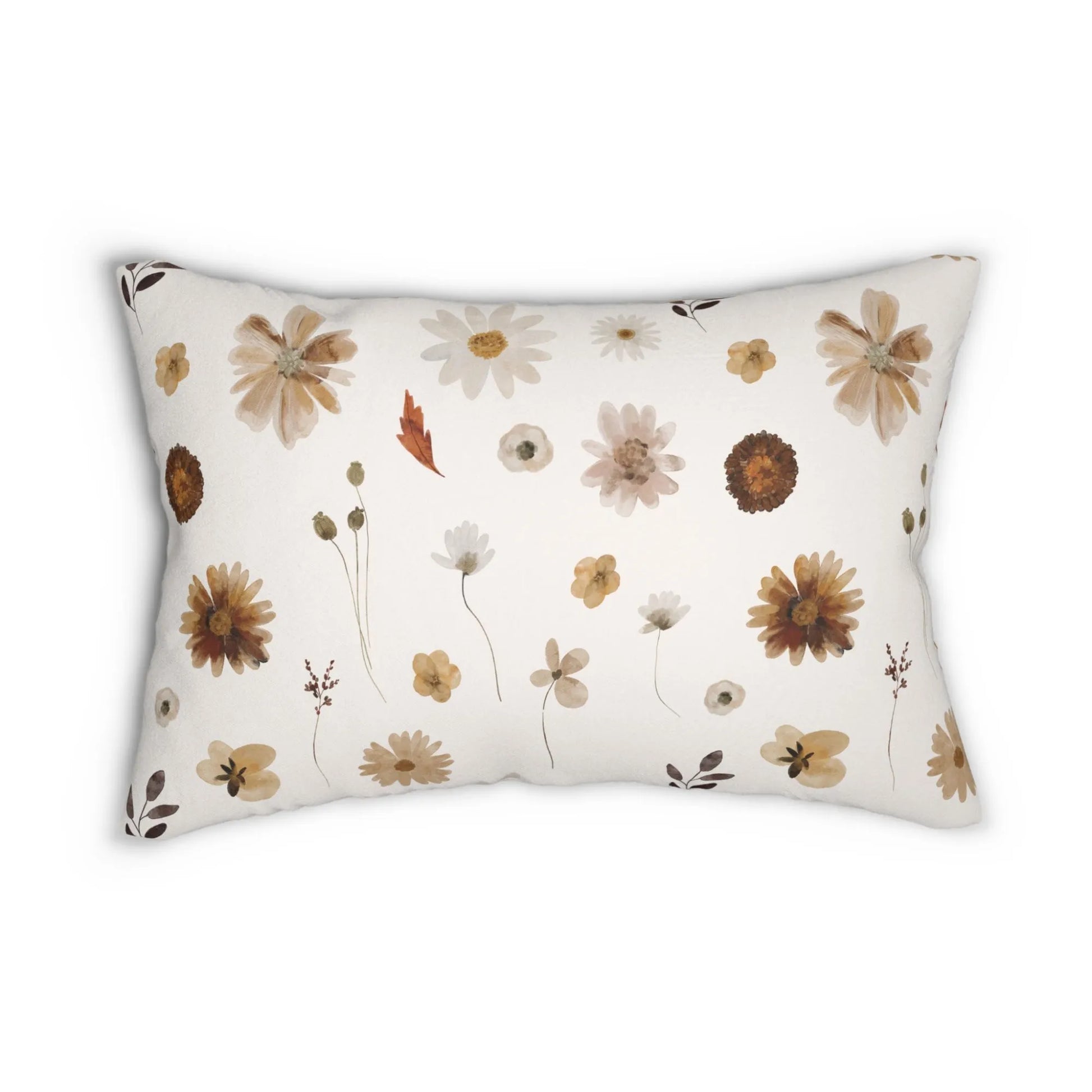 Watercolor Fall Wildflowers lumbar PILLOW from Blue Water Songs 