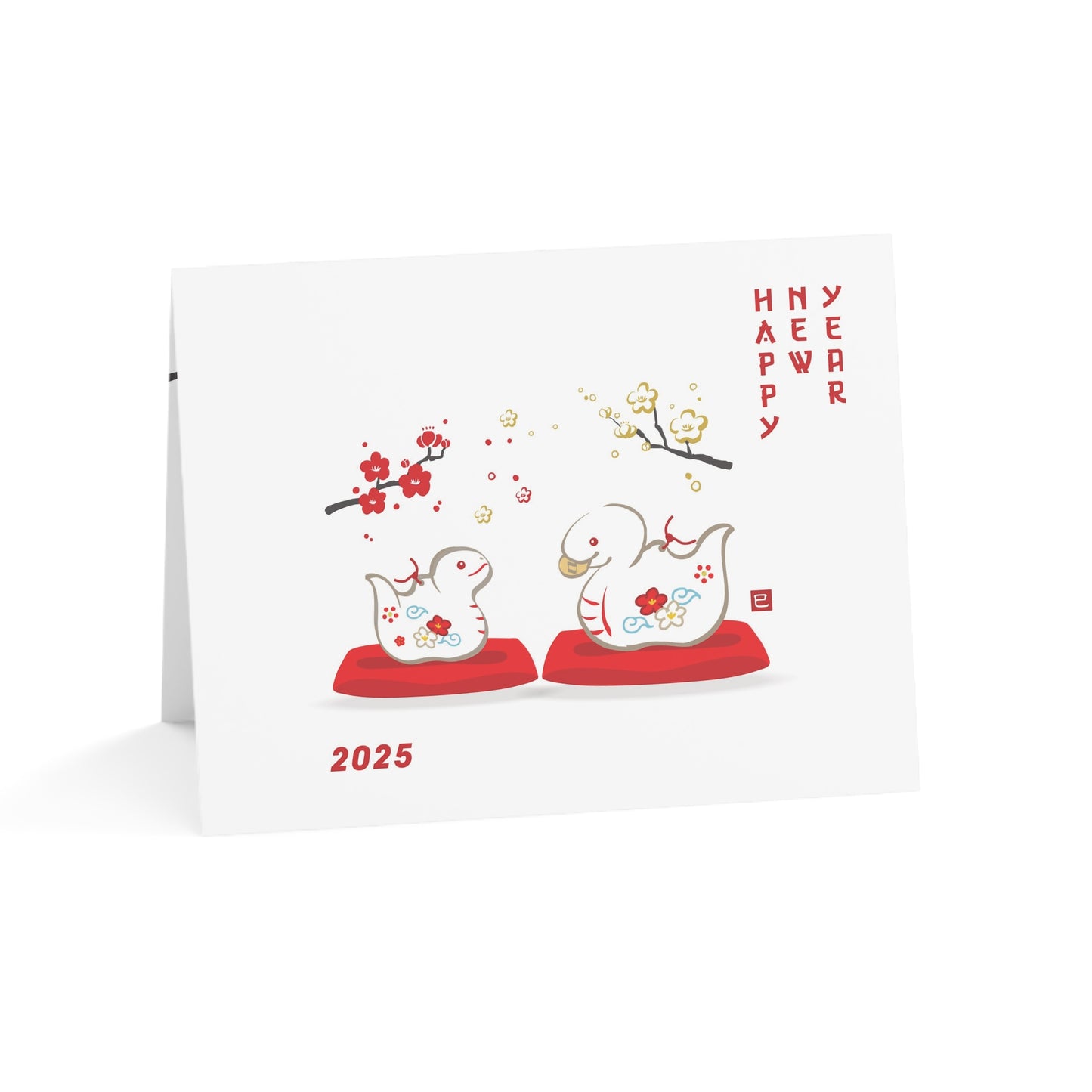 Cute Year Of The Snake Cards Folded Card| NEWYEAR25CR01