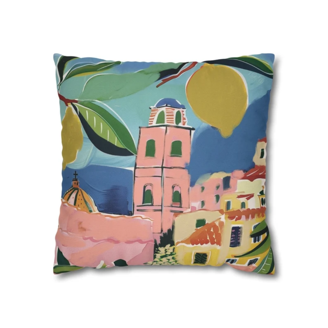 Eclectic lemon PILLOW & COVER from Blue Water Songs