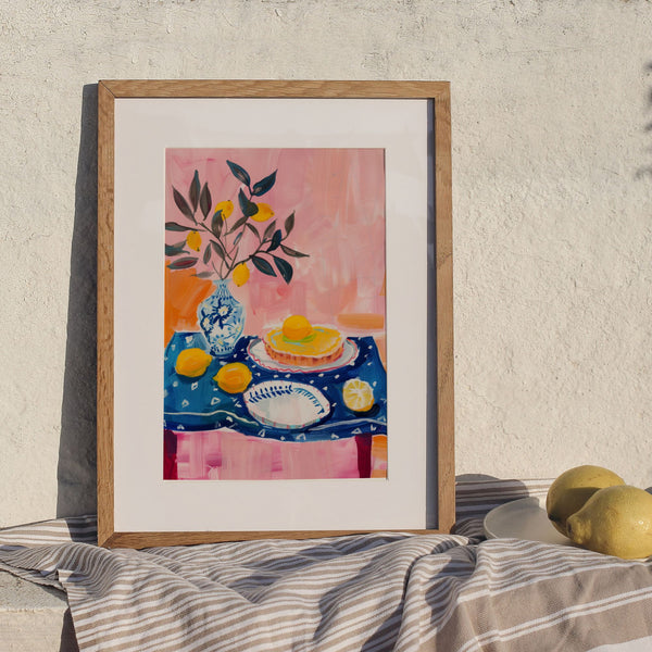 Summer Lemon Pink Art Print - TÉLÉCHARGEMENT NUMÉRIQUE | ÉTÉ24POT015