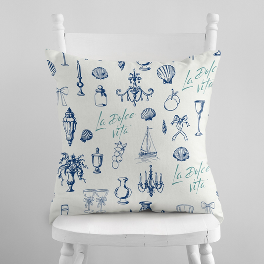 La Dolce Vita PILLOW & COVER | Coastal pillowcase and Shams