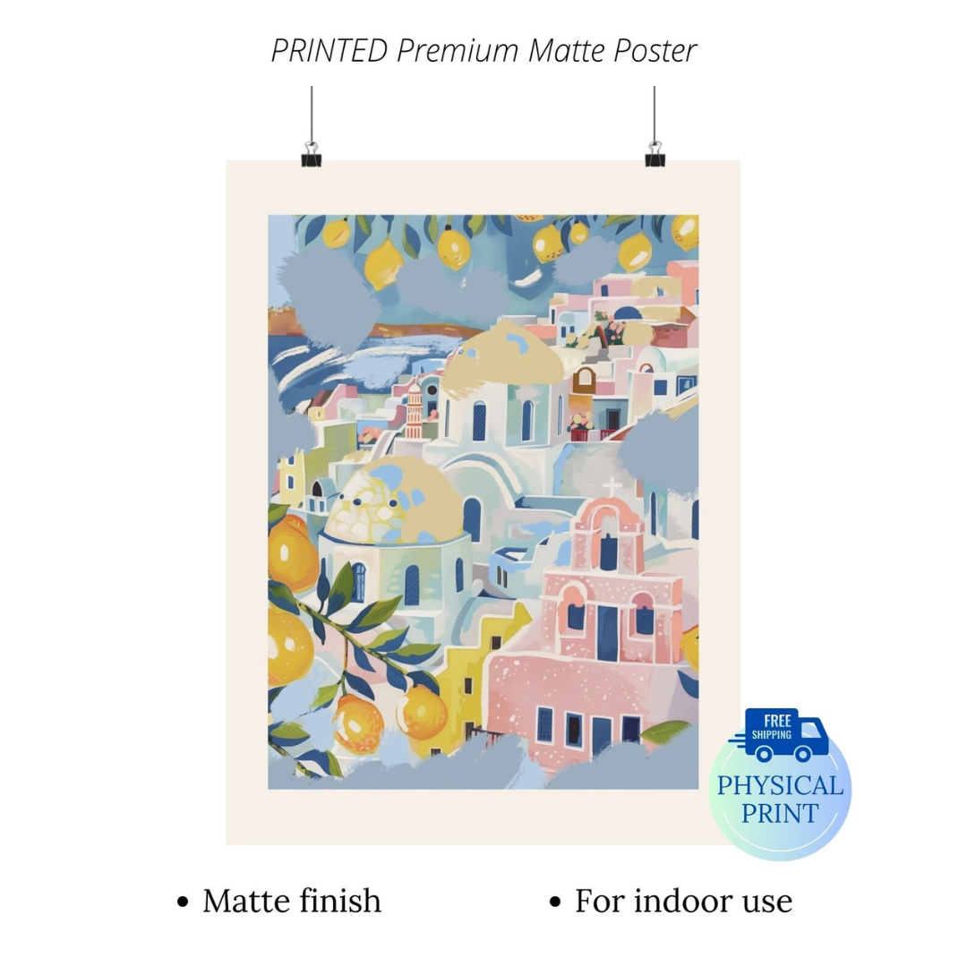 premium lemons poster printed with premium matte from Blue Water Songs