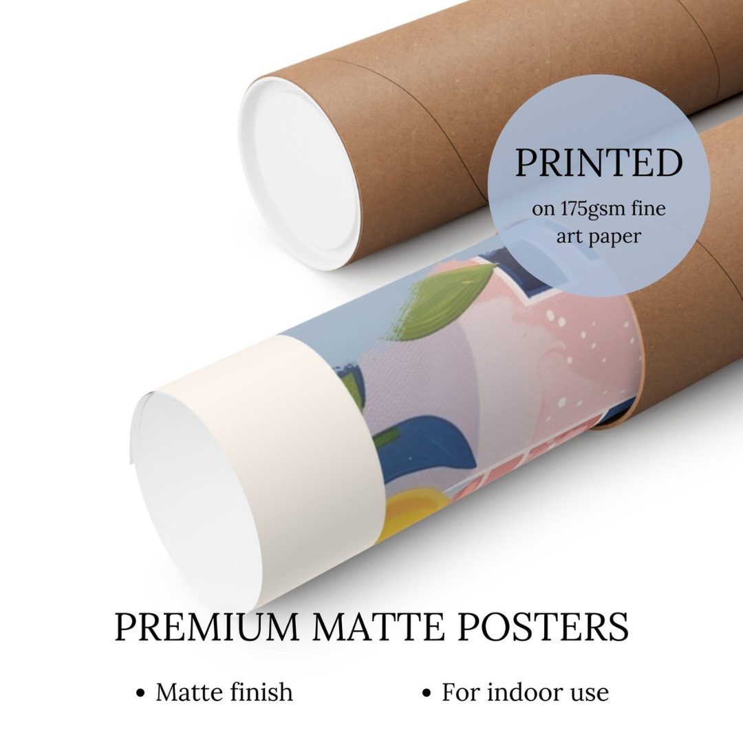 printed poster rolls with matte finish from Blue Water Songs