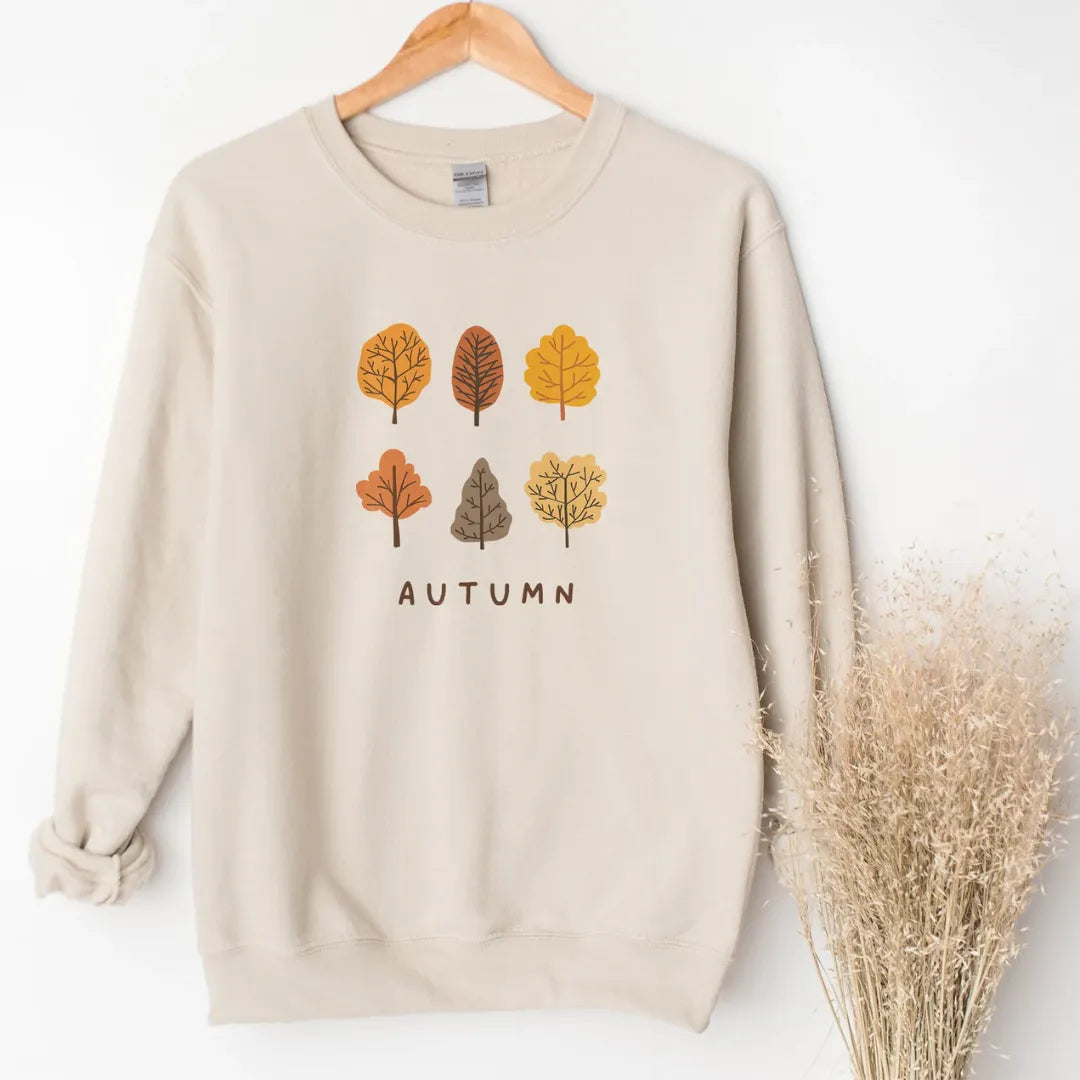 Minimalist Autumn Trees SWEATSHIRTS hanging on the wall