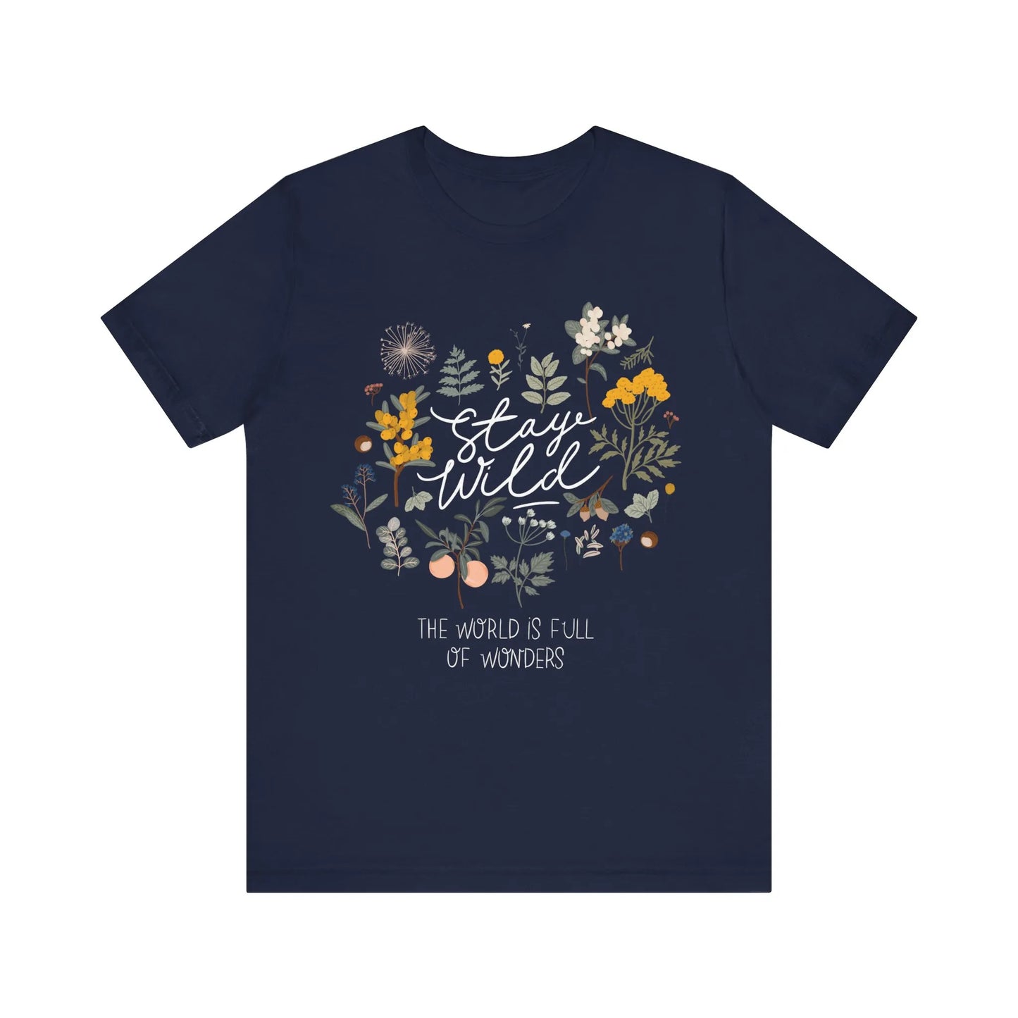 'Stay wild' T-SHIRT from Blue Water Songs - Navy color