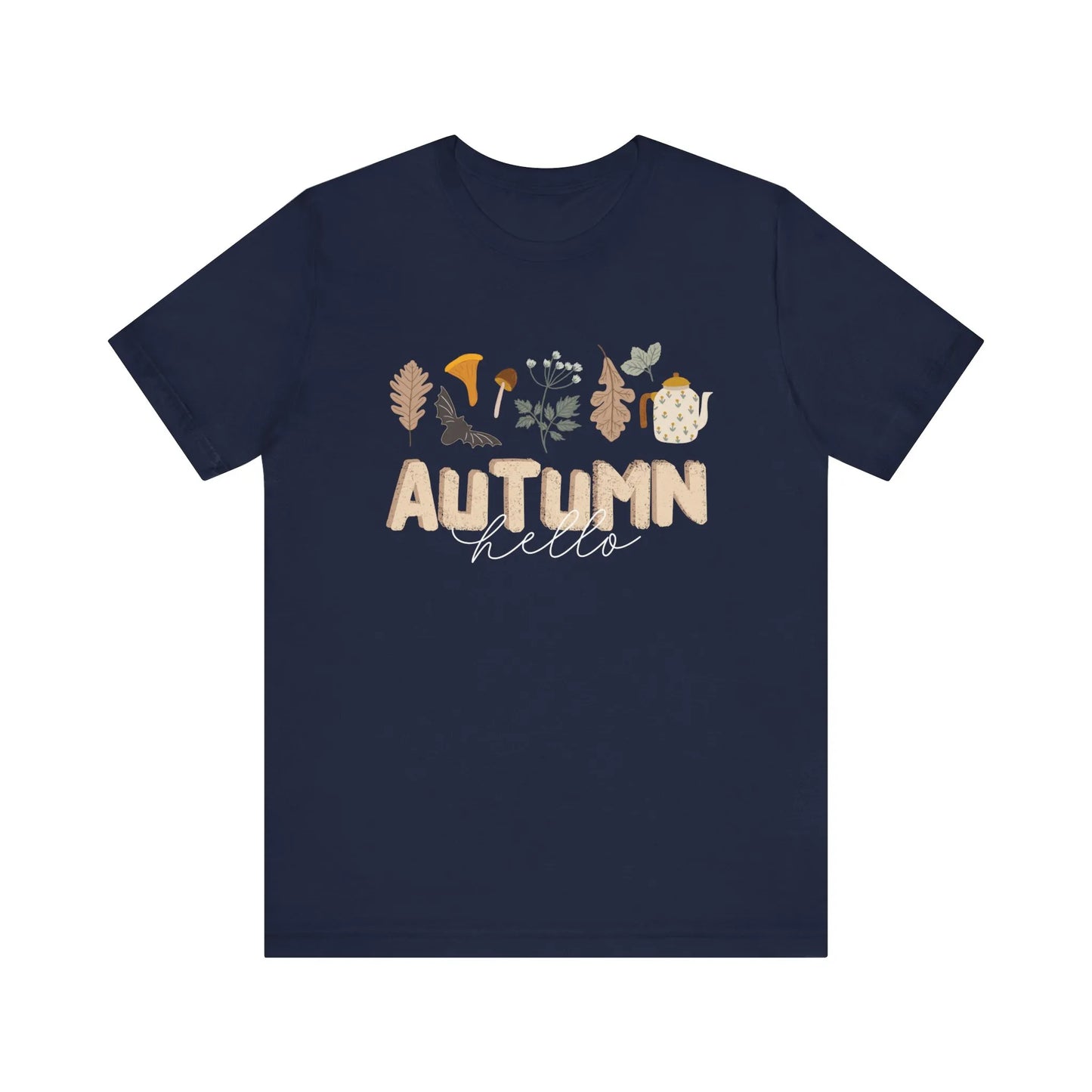 Blue Water Songs 'Hello Autumn' T-SHIRT - navy color