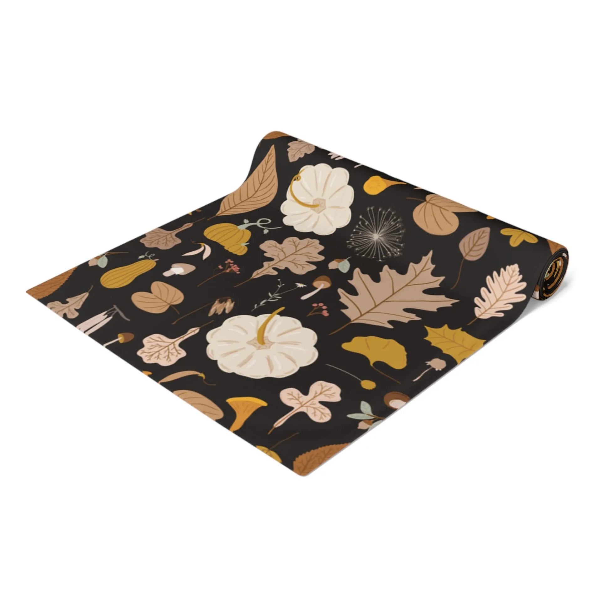 Pumpkin Fall, Thanksgiving TABLE RUNNER from Blue Water Songs - Black color