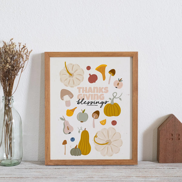 thanksgiving decoration with cute poster from Blue Water Songs