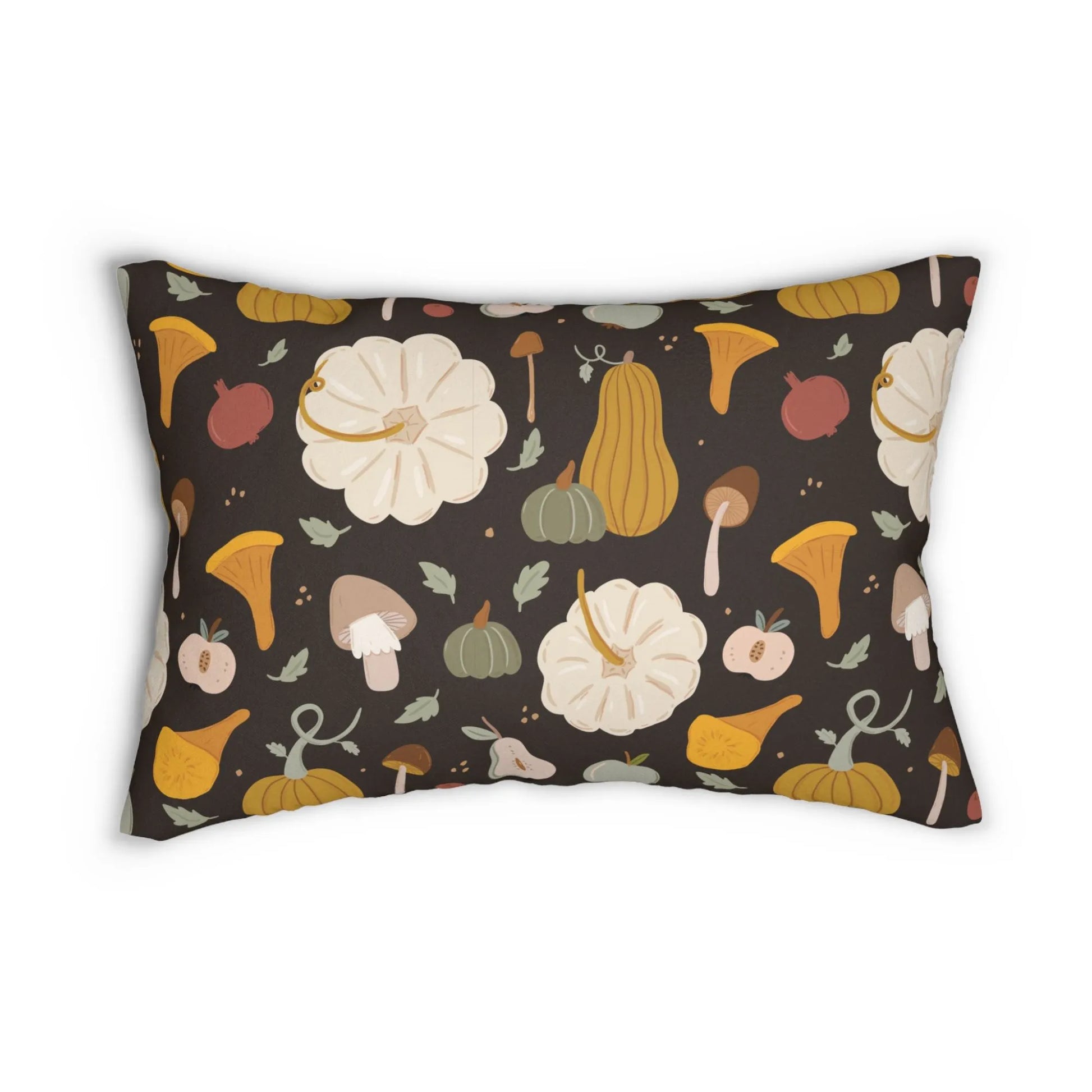 Pumpkin, Mushroom Fall lumbar PILLOW from Blue Water Songs